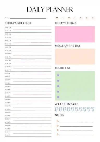 Daily Planner With Time