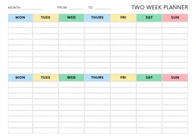 Two Week Planner